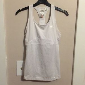 White Adidas Work Out Tank 🌙